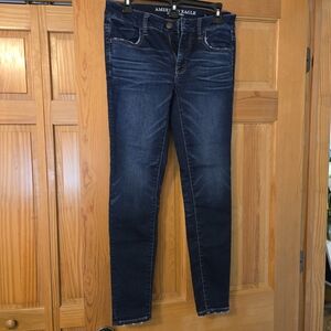 American Eagle Outfitters Women's Deep Indigo Skinny Jeans